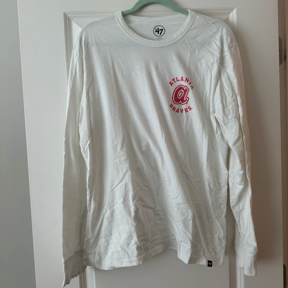 47 White Atlanta Braves Women’s Shirt